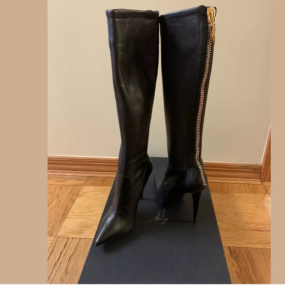 Giuseppe Zanotti Ester 110 Leather Knee Boots 37 - Picture 3 of 7